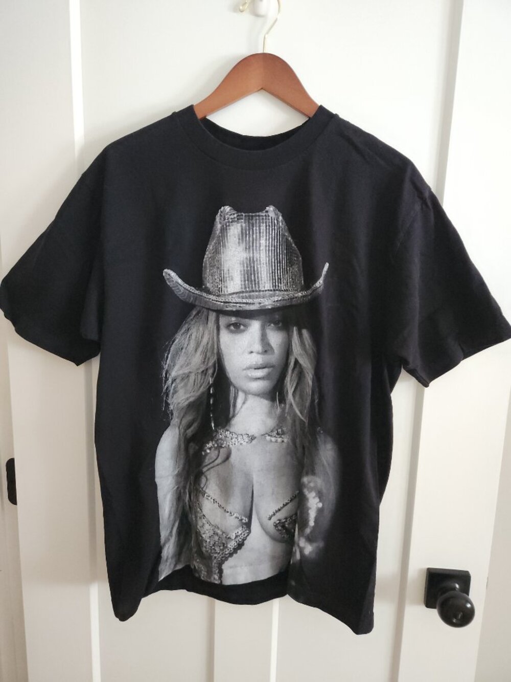 Beyonce Shirt Black Big Bey Cowboy 2023 Renaissance World Tour Tee Size Large